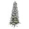 7.5ft. Pre-Lit Flocked Alaskan Artificial Christmas Tree, White LED Lights